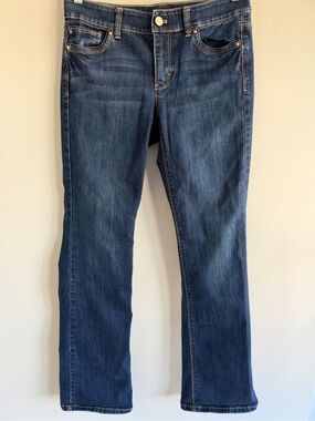 White House Black Market Blanc Bootleg Jeans Womens Size 4R Dark Wash Denim